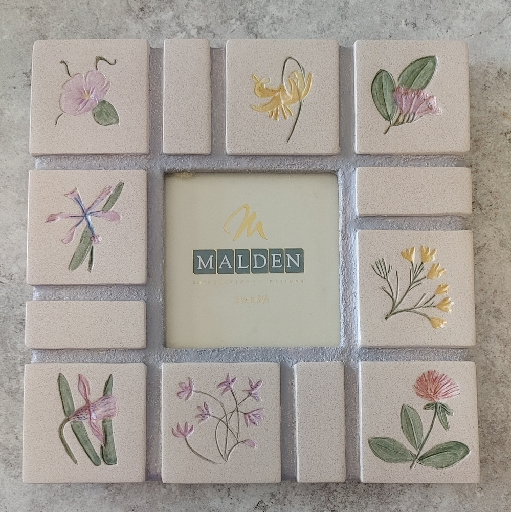 Malden Table Top Floral Tile Picture Frame